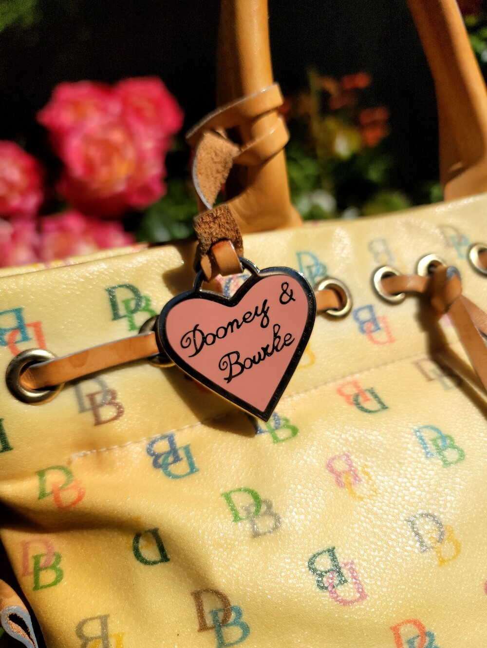 Dooney & Bourke Vintage Y2K Rainbow DB Satchel - Picture 5 of 16
